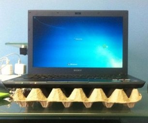 egg carton laptop cooler